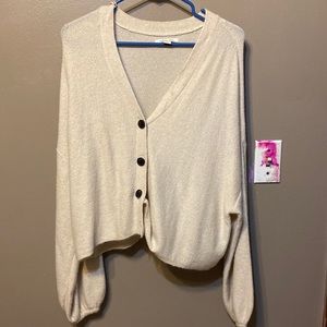 American Eagle Cream Cardigan